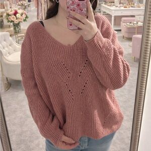 Cozy Pink Knit Sweater
